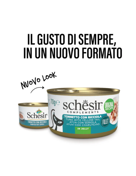Schesir Tonnetto con Ricciola Gr.85 Cibo Umido per Gatti
