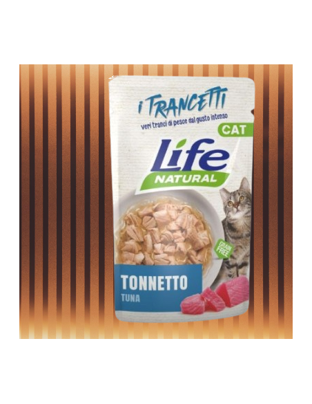 LIFE Cat Busta Trancetti Tonnetto Gr.55.Cibo Umido per Gatti