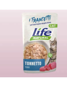 LIFE Cat Busta Trancetti Tonnetto Gr.55.Cibo Umido per Gatti