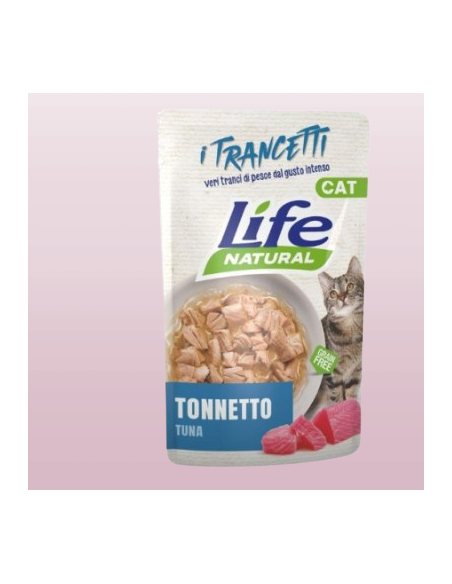 LIFE Cat Busta Trancetti Tonnetto Gr.55.Cibo Umido per Gatti