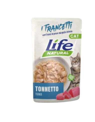 LIFE Cat Busta Trancetti Tonnetto Gr.55.Cibo Umido per Gatti