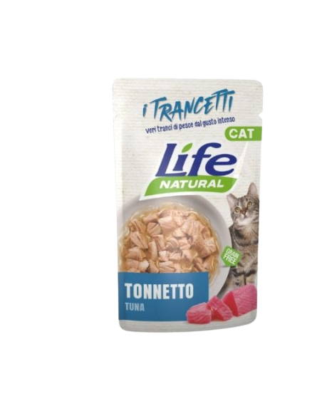LIFE Cat Busta Trancetti Tonnetto Gr.55.Cibo Umido per Gatti