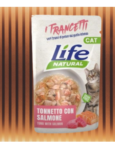 LIFE Cat Busta Trancetti Tonnetto con Salmone Gr.55.Cibo Umido Per Gatti. 2