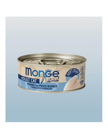 Monge Jelly Tonno e Pesce Bianco gr 80. Cibo Umido per gatti .