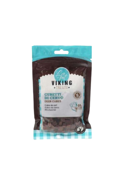 Viking Cubetti di Cervo gr 80. Snack per cani.
