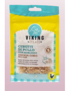 Viking Cubetti Pollo e Merluzzo gr 50. Snack per cani