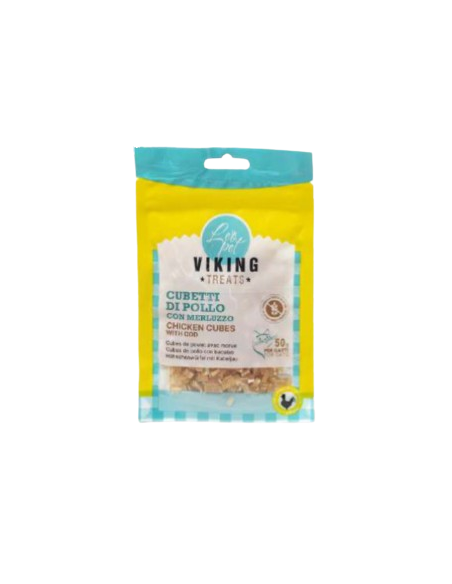 Viking Cubetti Pollo e Merluzzo gr 50. Snack per cani