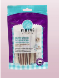 Viking Sandwich Anatra e merluzzo gr 80. Snack Per Cani
