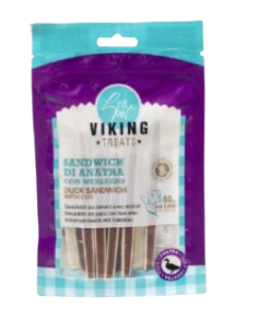Viking Sandwich Anatra e merluzzo gr 80. Snack Per Cani 2