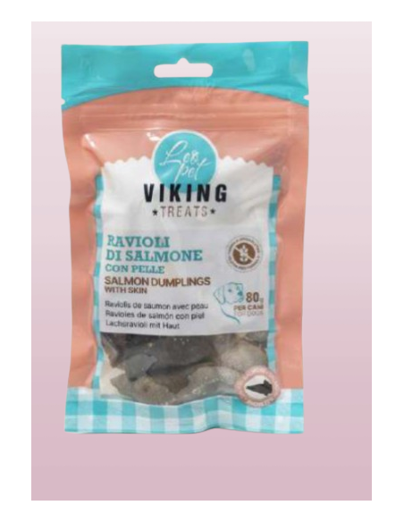 Viking Ravioli Di Salmone gr 80. Snack per cani