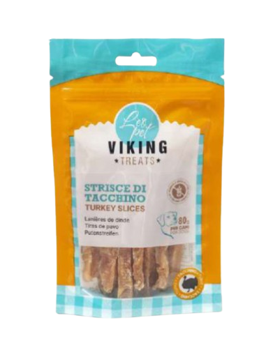 Viking Strisce di Tacchino gr 80. Snack per cani