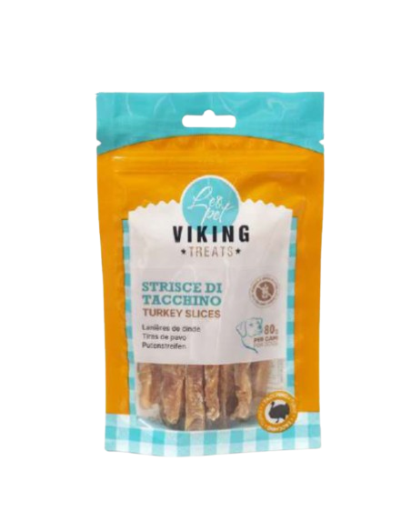 Viking Strisce di Tacchino gr 80. Snack per cani