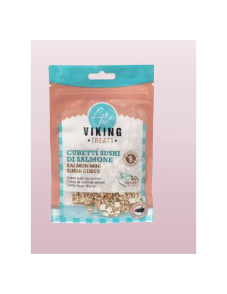 Viking Mini Cubetti Sushi Salmone gr 50. Snack per gatti