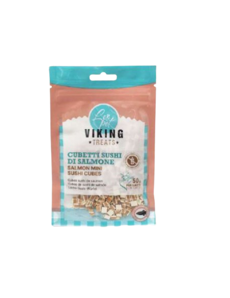 Viking Mini Cubetti Sushi Salmone gr 50. Snack per cani