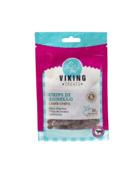 Viking Chips Di Agnello gr 50. Snack Per Gatti