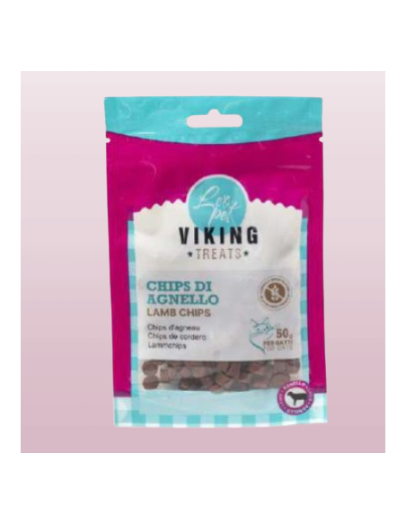 Viking Chips Di Agnello gr 50. Snack Per Gatti