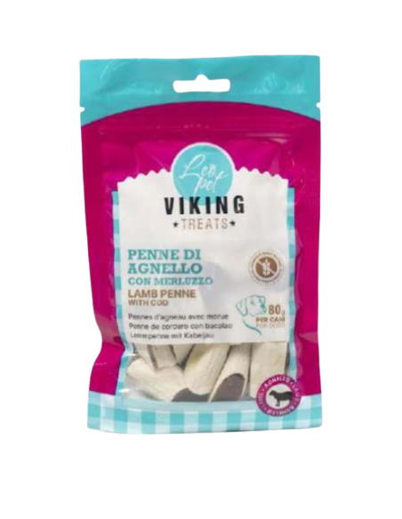 Viking Penne Agnello e Merluzzo gr 80. Snack per cani .