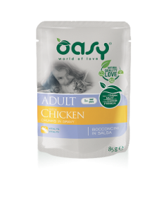 OASY WET CAT bocconcini ADULT POLLO BUSTA GR.85