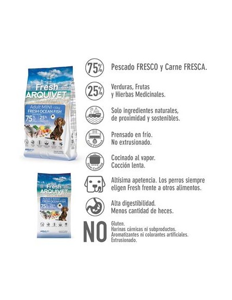 Arquivet Fresh Mini Ocean Fish kg 1. Crocchette per cani .