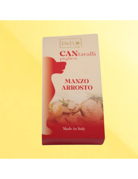 Cantaralli Pugliesi Manzo Arrosto gr 150. Snack per cani.