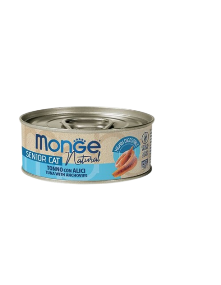 Monge Jelly Senior Tonno e Acciughine  gr 80. Cibo Umido per gatti..