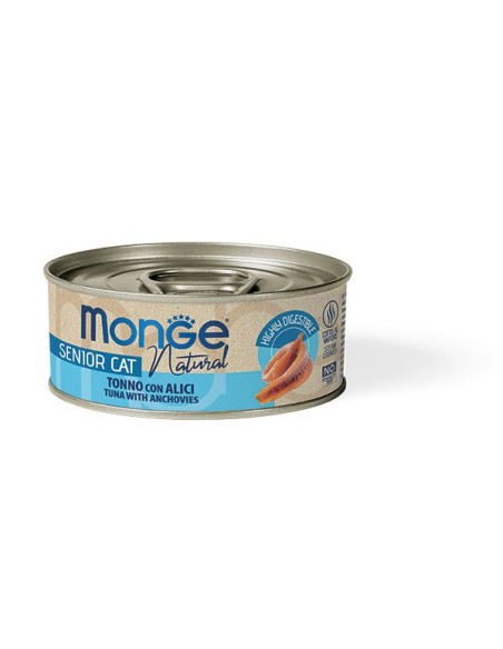 Monge Jelly Senior Tonno e Acciughine  gr 80. Cibo Umido per gatti..