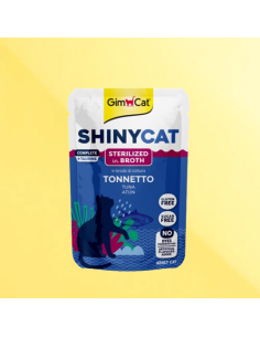 Gimcat Shinycat Busta Sterilizzato Broth Tonnetto gr 70. Cibo Umido Per Gatti.