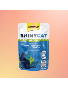 Gimcat Shiny Cat Busta Broth Tonno Con Quinoa Gr 70. Cibo Umido per gatti