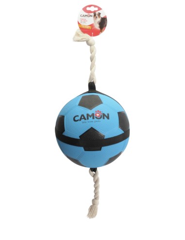 Palla Da Calcio Con Maniglie in Corda Nero Blu. Giochi per cani .