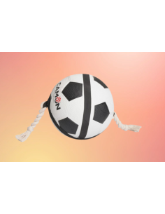 Palla Da Calcio Con Maniglie In Corda Bianco Nero. Giochi Per Cani .