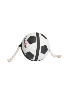 Palla Da Calcio Con Maniglie In Corda Bianco Nero. Giochi Per Cani . 2