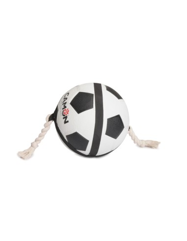 Palla Da Calcio Con Maniglie In Corda Bianco Nero. Giochi Per Cani .