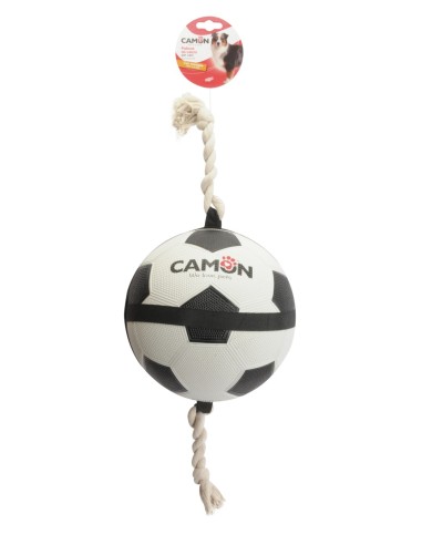 Palla Da Calcio Con Maniglie In Corda Bianco Nero. Giochi Per Cani .