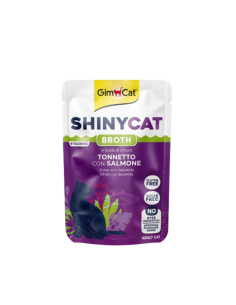 Gimcat Shinycat Busta Broth Tonnetto con Salmone gr 70. Cibo Umido per gatti. 2