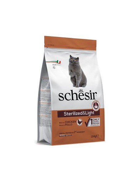 Schesir Sterilizzato Light Pollo kg 1,5. Crocchette Per Gatti
