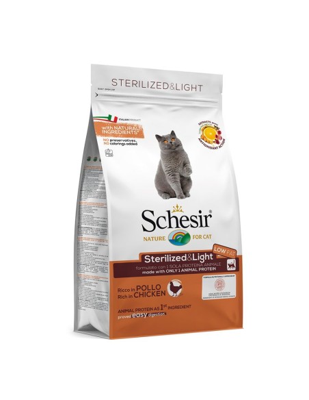 Schesir Sterilizzato Light Pollo kg 1,5. Crocchette Per Gatti