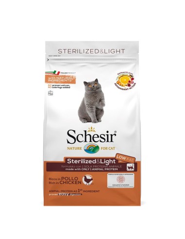 Schesir Sterilizzato Light Pollo kg 1,5. Crocchette Per Gatti