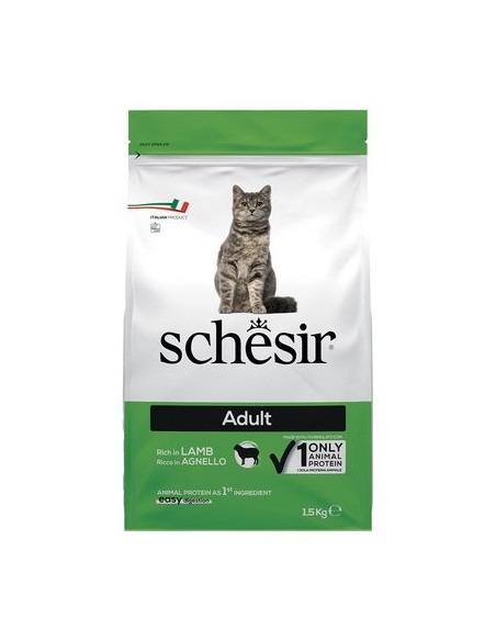 Schesir Cat Secco Mantenimento con Agnello Kg.1,5 Mangimi Secchi per Gatti.