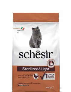 Schesir Sterilizzato Pollo gr 400. Cibo Secco Per Gatti