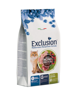 Exclusion Monoproteico Sterilizzato Pollo gr 300. Cibo Secco Per Gatti 2