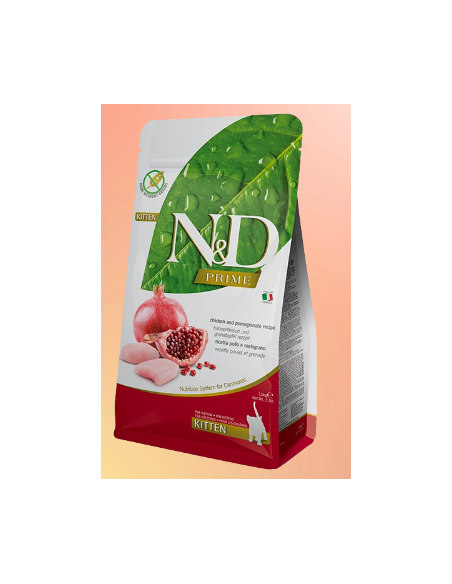 Natural and Delicious  grain free Kitten Pollo e Melograno  gr 300. Cibo Secco Per Gatti