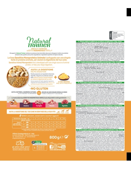 Trainer Dog Sensitive NoGluten Mini Uovo e Cereali Integrali gr.800. Crocchette Per Cani