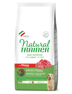 Natural Trainer Dog  Maxi Manzo e Riso kg 12. Cibo Secco Per Cani Taglia Grande. 2