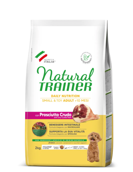 Trainer Dog Natural Small and Toy  Prosciutto Crudo Kg2. Alimento Per Cani