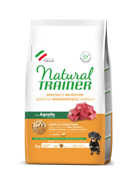 Trainer Dog Sensitive Mini Agnello e Riso No Gluten kg 2. Mangime Per Cani