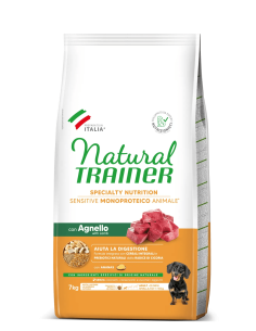 Trainer Dog Sensitive Mini Agnello e Riso No Gluten kg 7. Mangime Per Cani