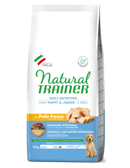 Trainer Dog Natural Maxi Junior kg 12. Cibo Secco Per Cani