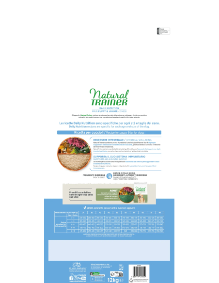 Trainer Dog Natural Maxi Junior kg 12. Cibo secco per Cani Cuccioli