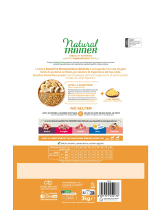 Natural Trainer Dog Sensitive Medium Maxi Agnello kg 3. No gluten . Crocchette per cani 2