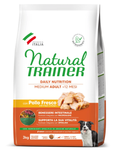 Natural Trainer Medium Adult Pollo kg 3. Crocchette per cani